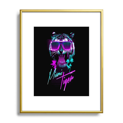 Robert Farkas Miami Tiger Metal Framed Art Print