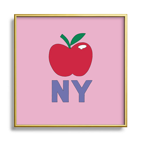 Robert Farkas NY apple Square Metal Framed Art Print