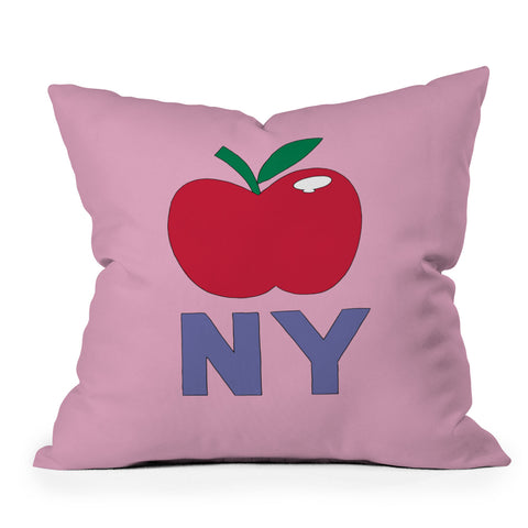 Robert Farkas NY apple Outdoor Throw Pillow