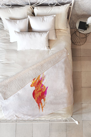 Robert Farkas On the road again Fleece Throw Blanket