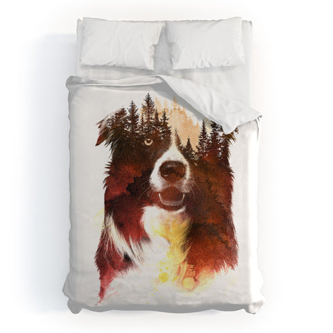 Robert Farkas One night in the forest Duvet Cover