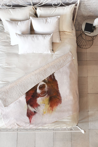 Robert Farkas One night in the forest Fleece Throw Blanket