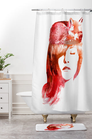 Robert Farkas Perfect Silence Shower Curtain And Mat