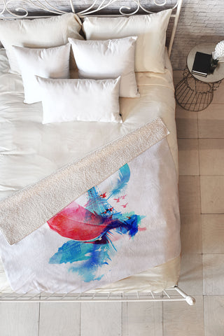 Robert Farkas Pigeons Of Paris Fleece Throw Blanket