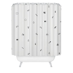 Robert Farkas Pixel Pattern Shower Curtain
