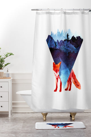 Robert Farkas Risky road Shower Curtain And Mat