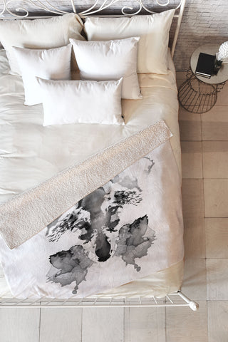 Robert Farkas Rorscach Fleece Throw Blanket