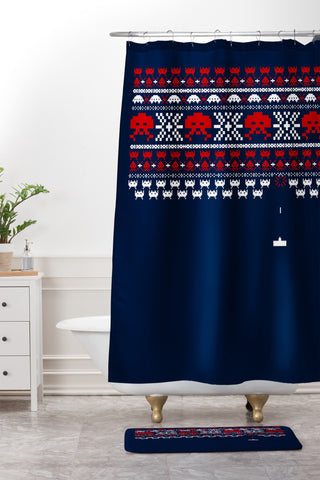 Robert Farkas Scandinavian Invaders Shower Curtain And Mat