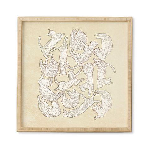 Robert Farkas Sleeping Cats Framed Wall Art