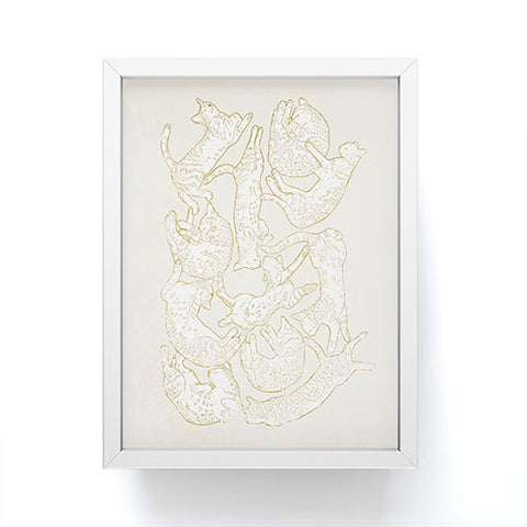 Robert Farkas Sleeping Cats Framed Mini Art Print