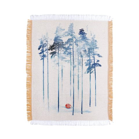 Robert Farkas Sleeping in the woods Throw Blanket