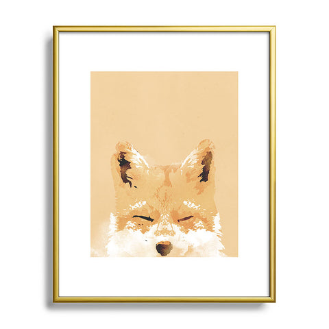 Robert Farkas Smiling fox Metal Framed Art Print