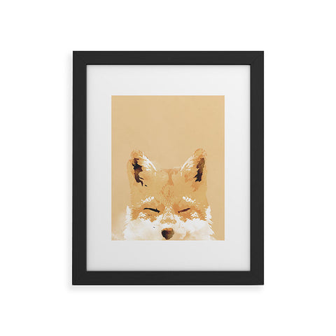 Robert Farkas Smiling fox Framed Art Print