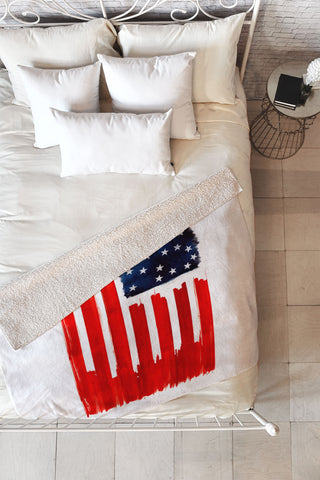 Robert Farkas Stars And Stripes Fleece Throw Blanket