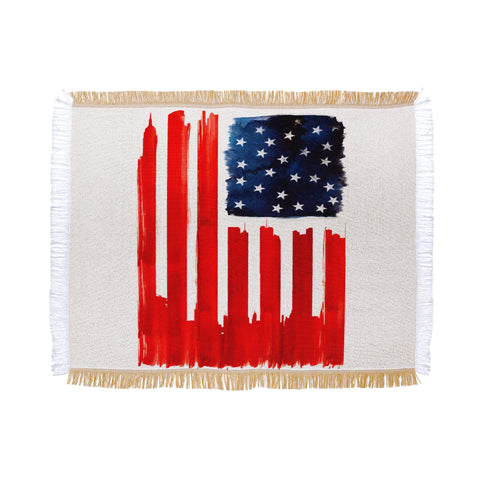 Robert Farkas Stars And Stripes Throw Blanket
