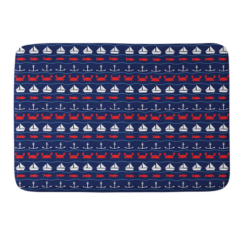 Robert Farkas Summer Pattern Memory Foam Bath Mat