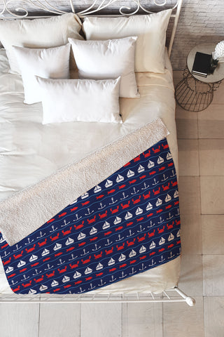 Robert Farkas Summer Pattern Fleece Throw Blanket