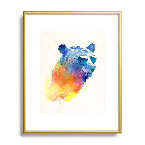 Robert Farkas Sunny bear Metal Framed Art Print