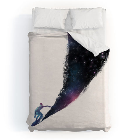 Robert Farkas Surfing In The Universe Duvet Cover