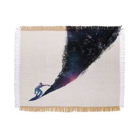 Robert Farkas Surfing In The Universe Throw Blanket