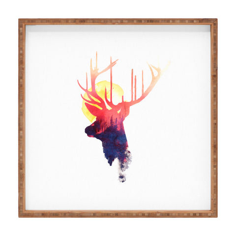 Robert Farkas The burning sun 2 Square Tray