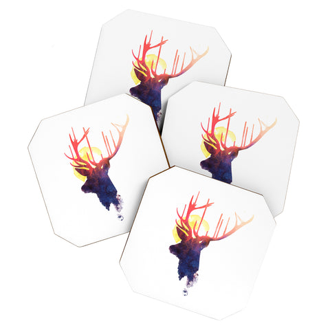 Robert Farkas The burning sun Coaster Set