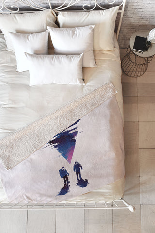 Robert Farkas The thing Fleece Throw Blanket