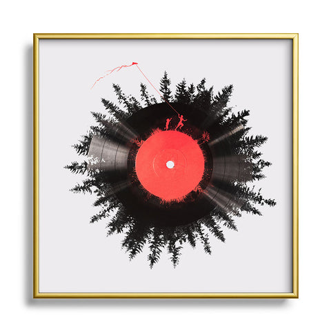 Robert Farkas The Vinyl of my life Metal Square Framed Art Print