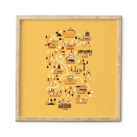 Robert Farkas The Walking Dead Map Framed Wall Art