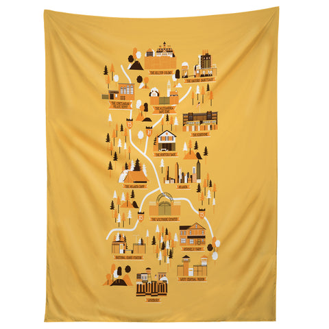 Robert Farkas The Walking Dead Map Tapestry