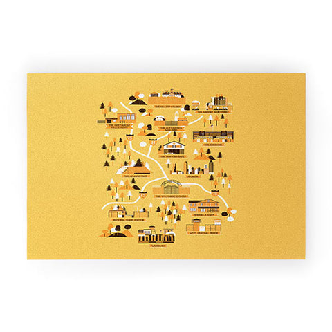 Robert Farkas The Walking Dead Map Welcome Mat