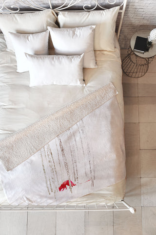 Robert Farkas There is nowhere to run Fleece Throw Blanket