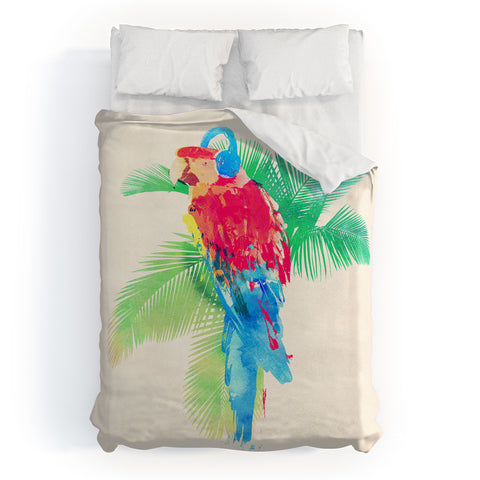 Robert Farkas Tropical Party Duvet Cover