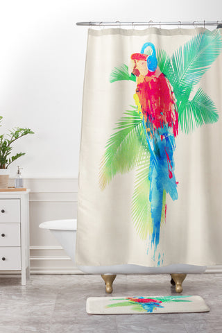 Robert Farkas Tropical Party Shower Curtain And Mat