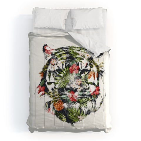 Robert Farkas Tropical tiger Comforter