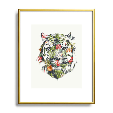 Robert Farkas Tropical tiger Metal Framed Art Print