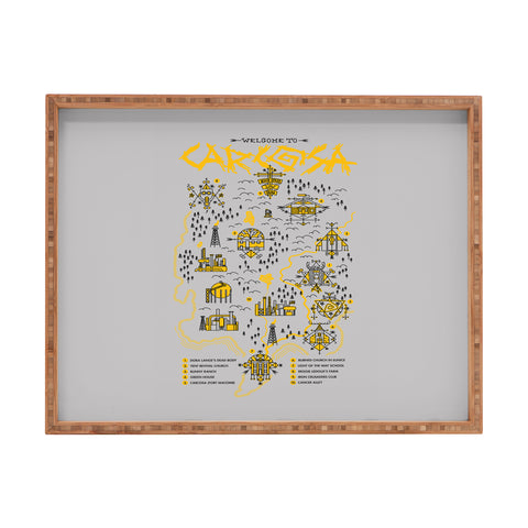 Robert Farkas True detective map Welcome to Carcosa Rectangular Tray