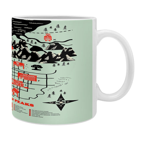 Robert Farkas Twin Peaks Map Coffee Mug