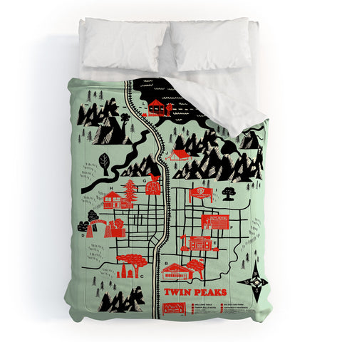 Robert Farkas Twin Peaks Map Comforter