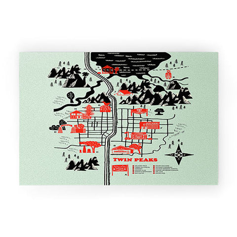 Robert Farkas Twin Peaks Map Welcome Mat