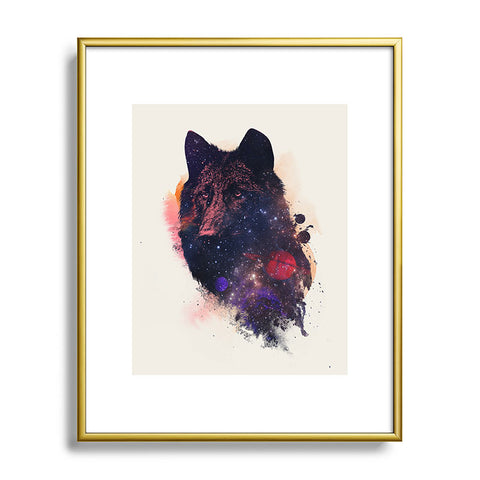 Robert Farkas Universal wolf Metal Framed Art Print