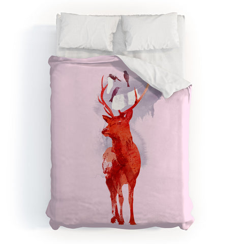 Robert Farkas Useless Deer Duvet Cover