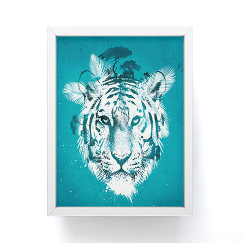 Robert Farkas White Tiger Framed Mini Art Print