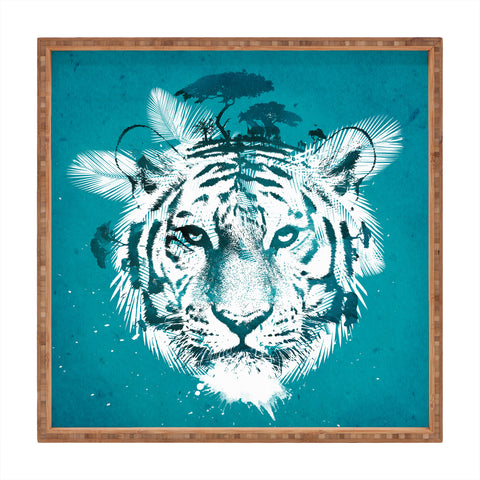 Robert Farkas White Tiger Square Tray