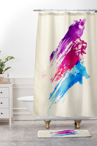 Robert Farkas Wild Colours Shower Curtain And Mat