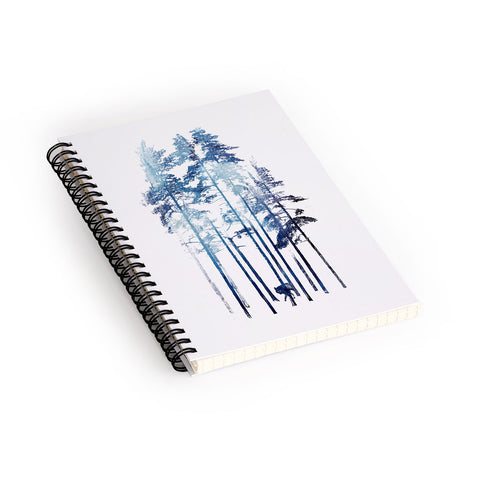 Robert Farkas Winter wolf Spiral Notebook