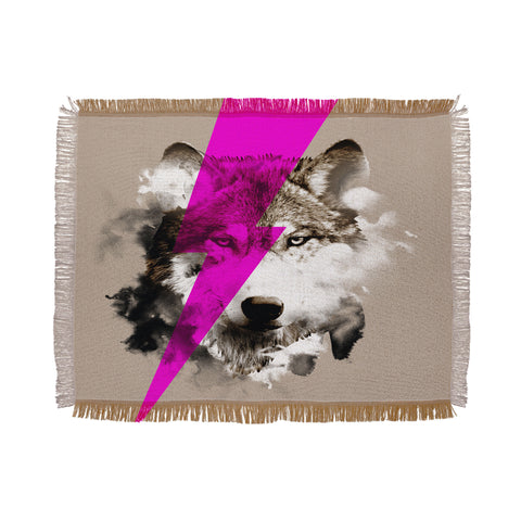 Robert Farkas Wolf Rocks Throw Blanket