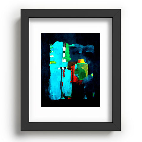 Robin Faye Gates Abstract Blue 1 Recessed Framing Rectangle