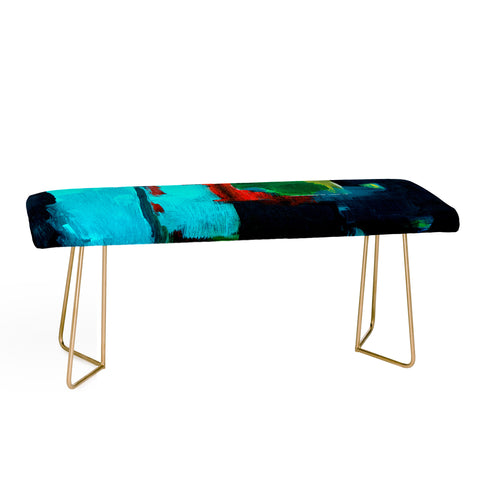 Robin Faye Gates Abstract Blue 1 Bench