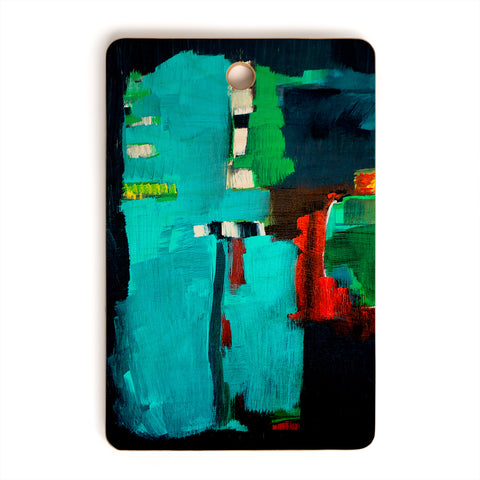 Robin Faye Gates Abstract Blue 1 Cutting Board Rectangle